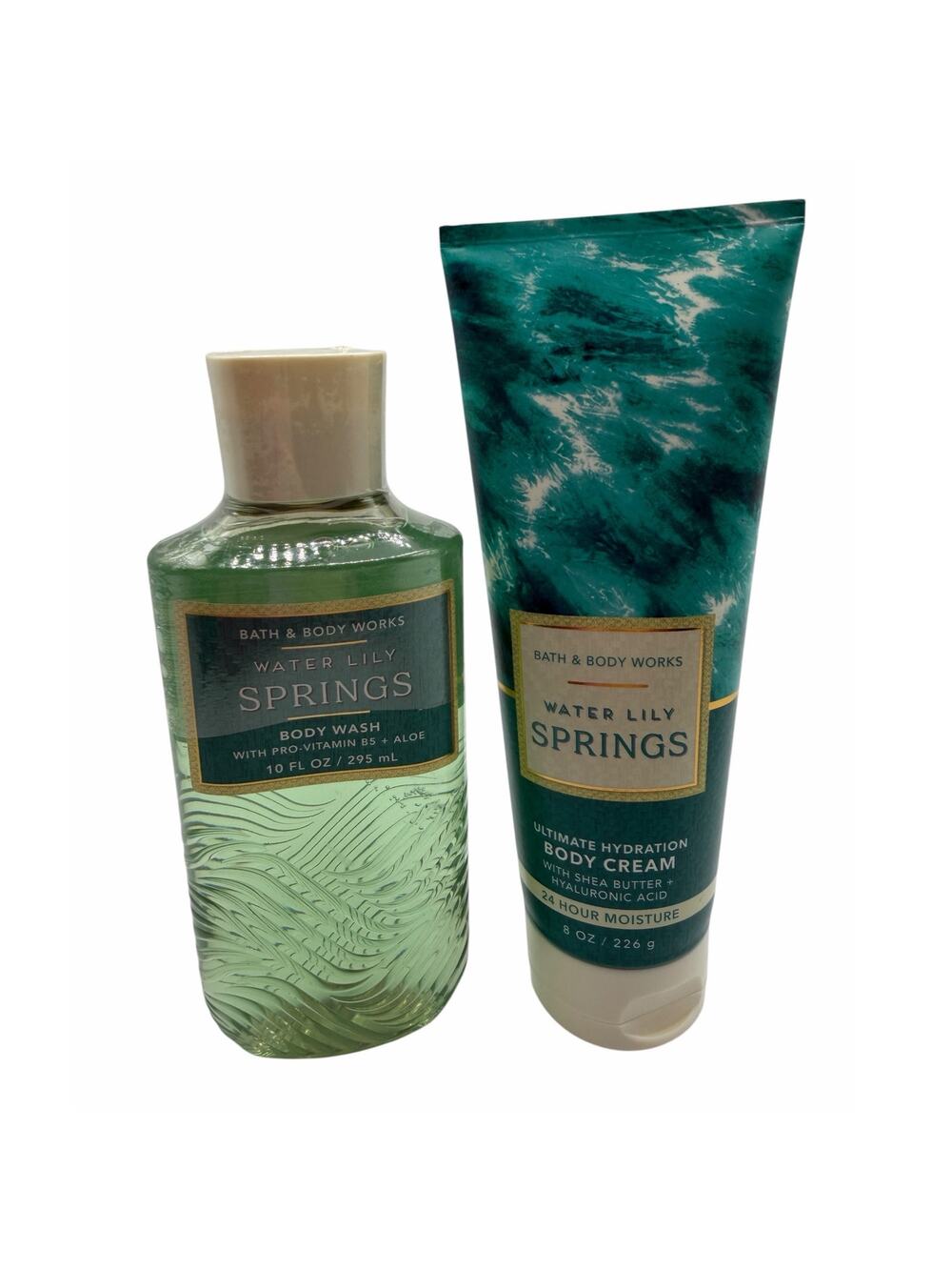 Bath & Body Works Water Lily Springs Body Cream Full & Body Wash Sealed Retired